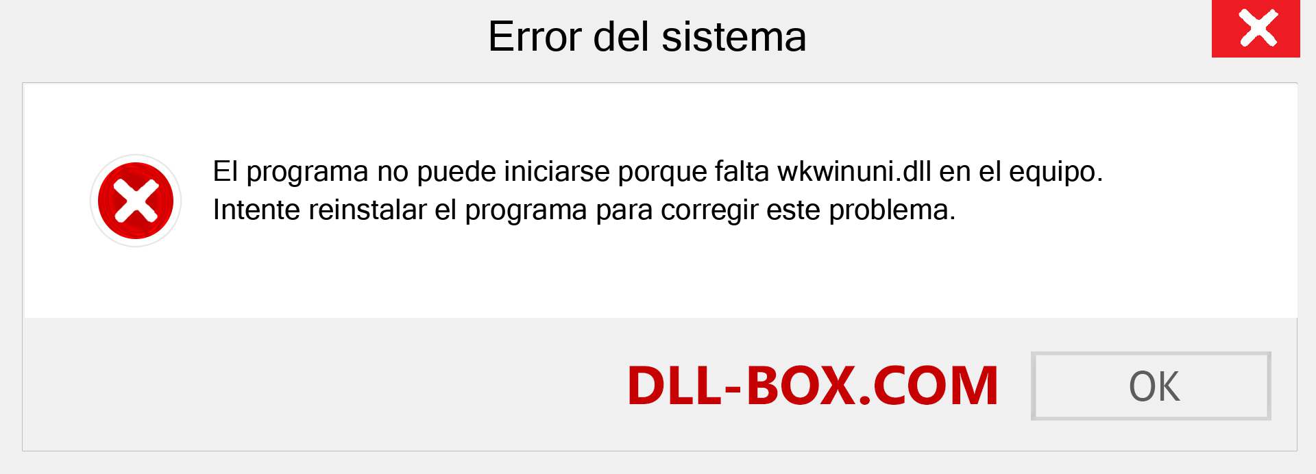 ¿Falta el archivo wkwinuni.dll ?. Descargar para Windows 7, 8, 10 - Corregir wkwinuni dll Missing Error en Windows, fotos, imágenes